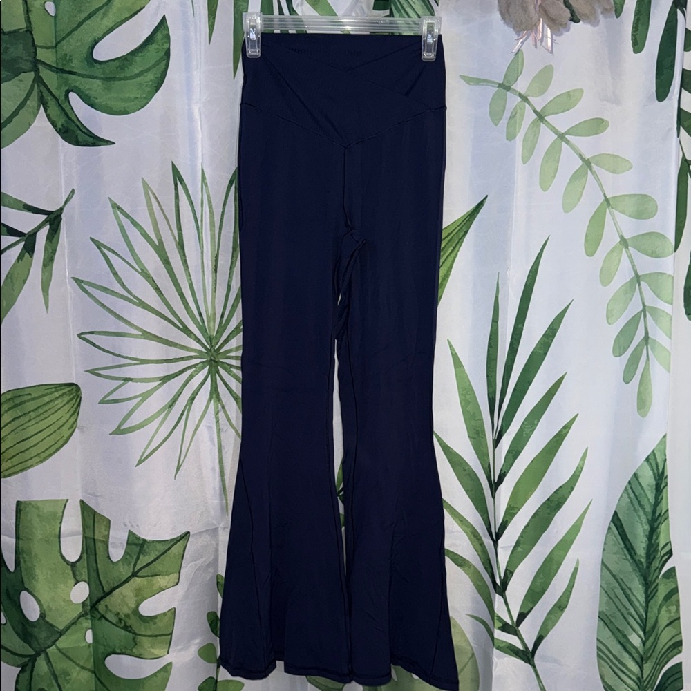 Aerie Navy Flared Yoga Pants